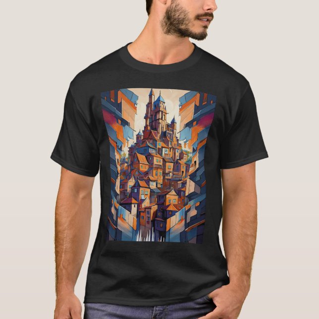 Colourful Buildings T-Shirt (Front)
