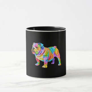Colourful Bulldog Art Mug