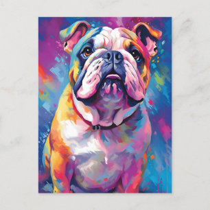 Colourful Bulldog Postcard