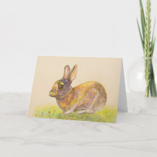 Colourful bunny holiday card