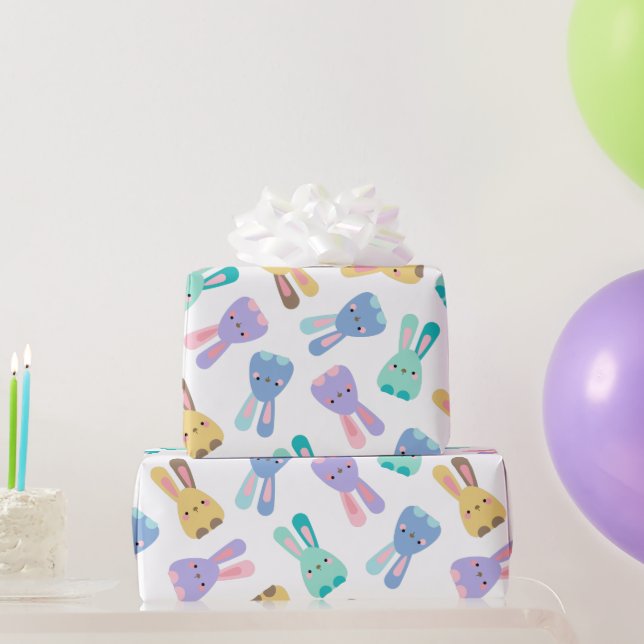 Colourful Bunny Pattern Wrapping Paper (Party Gifts)