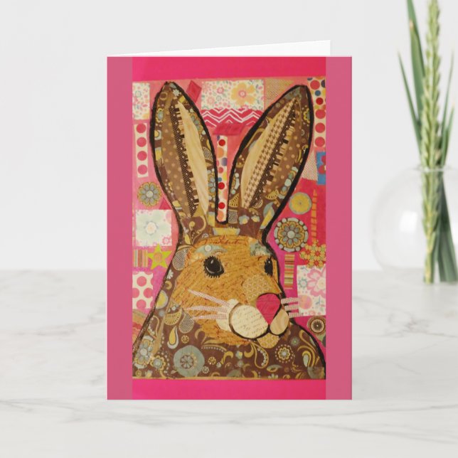 Colourful Bunny Rabbit Greeting Card (Front)