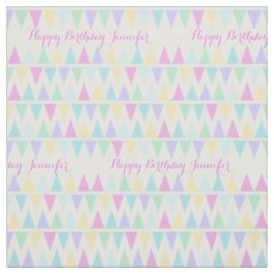 Colourful bunting custom message pattern fabric