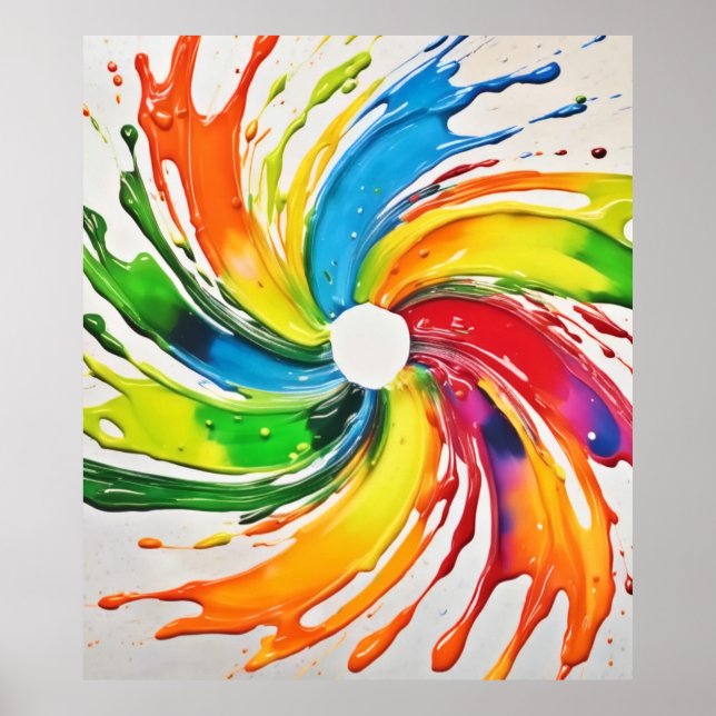 Colourful Burst Art Poster (Front)