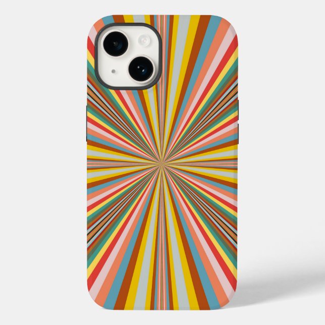 Colourful Burst Of Retro Stripes  Case-Mate iPhone Case (Back)