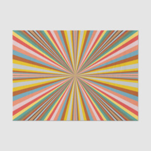Colourful Burst Of Retro Stripes  Tissue Paper
