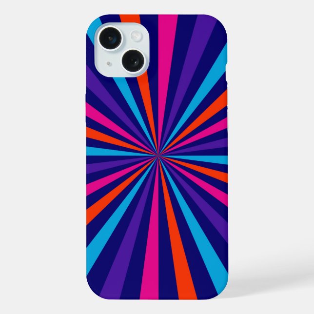 Colourful Burst Spinning Wheel Graphic iPhone Case (Back)