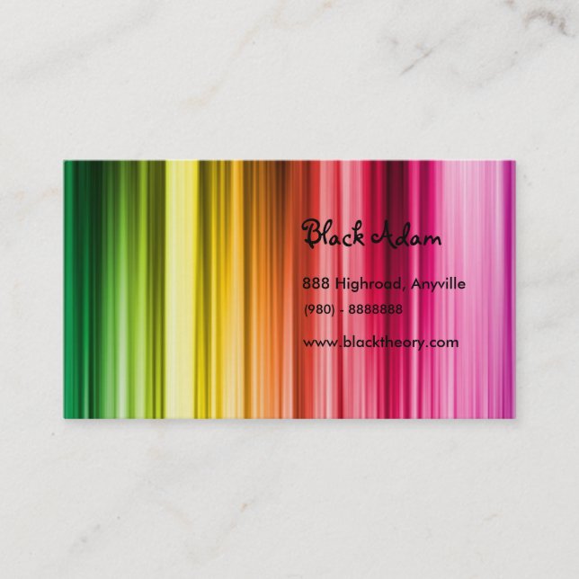 Colourful Business Card (Front)