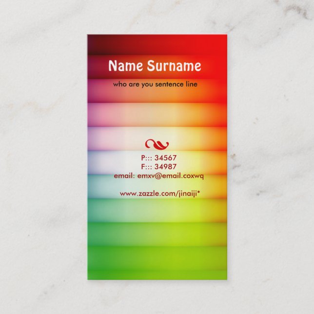 colourful business card (Front)