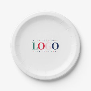 Colourful Business Logo Company Event Minimalist  Paper Plate