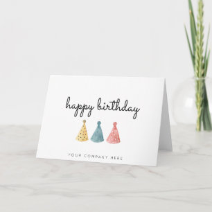 Colourful Business Watercolor Happy Birthday Card