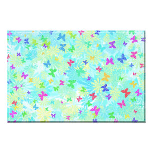 Colourful Butterflies and Daisies by Shirley Photo Print