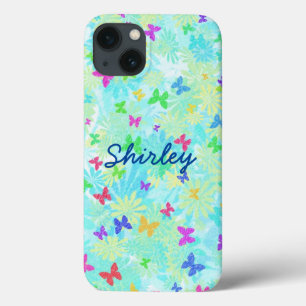 Colourful Butterflies and Daisies by Shirley Taylo iPhone 13 Case