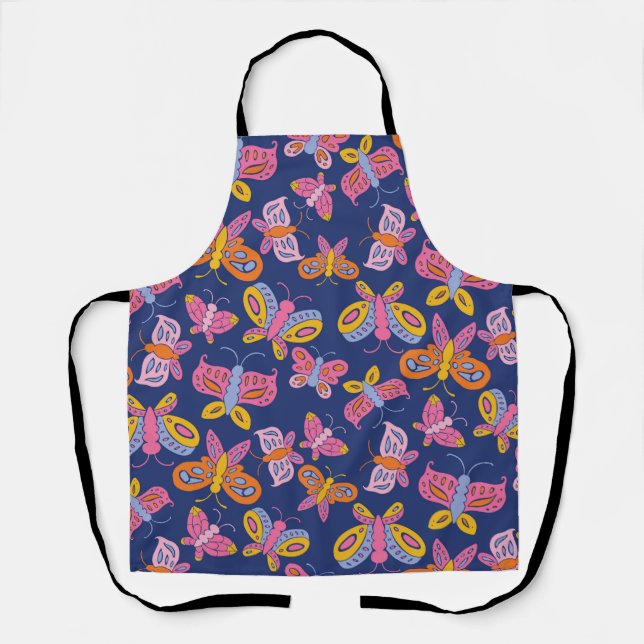 colourful butterflies apron (Front)