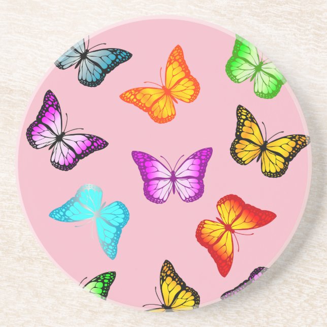 Colourful butterflies coaster (Front)
