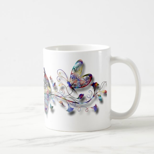 Colourful Butterflies Coffee Mug (Right)