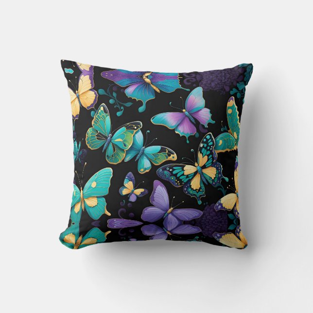 Colourful Butterflies Cushion (Front)