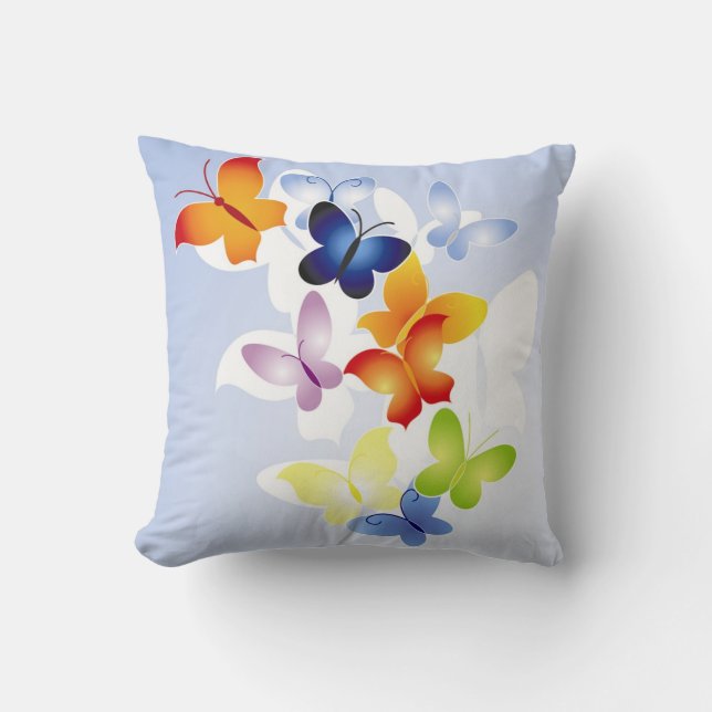 Colourful Butterflies Cushion (Front)