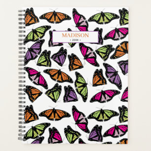 Colourful Butterflies Decorative Pattern Diary  Planner