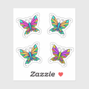 Colourful Butterflies Fancy Stickers