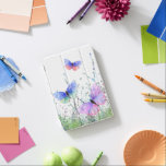 Colourful Butterflies Flying iPad Air Cover Spring<br><div class="desc">Spring Joy - Colourful Butterflies Flying in Nature Watercolor Painting Butterfly and Flowers - Choose / Add Your Favourite Text / Colour - Make Your Unique Gift - Resize and move or remove and add elements with customisation tool ! - Drawing and Design by MIGNED. You can also transfer my...</div>
