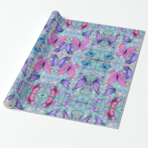Colourful Butterflies Flying - Joy - Wrapping Paper