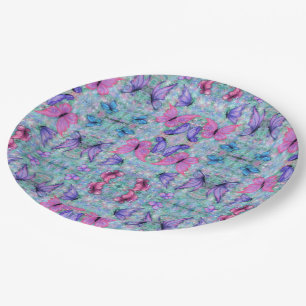 Colourful Butterflies Flying Paper Plates Spring