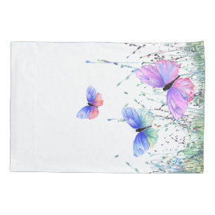 Colourful Butterflies Flying Pillow Case