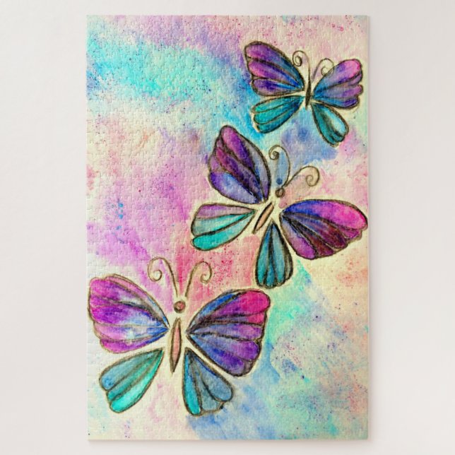 Colourful Butterflies Flying Puzzle Spring Joy (Vertical)
