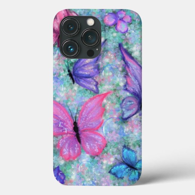 Colourful Butterflies Flying - Spring Joy - Drawin Case-Mate iPhone Case (Back)