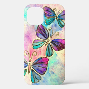 Colourful Butterflies Flying - Spring - Watercolor Case-Mate iPhone Case