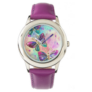 Colourful Butterflies Flying - Spring - Watercolor Watch