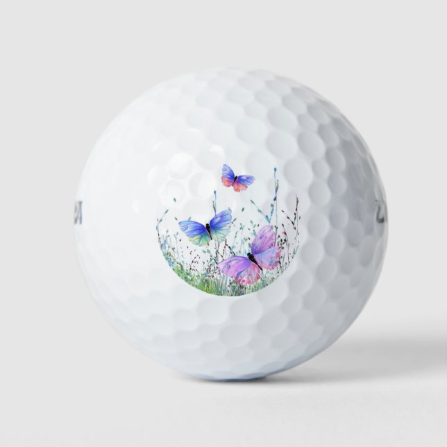 Colourful Butterflies Golf Balls (Front)