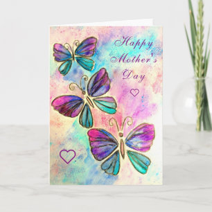 Colourful Butterflies Happy Mother's Day Card