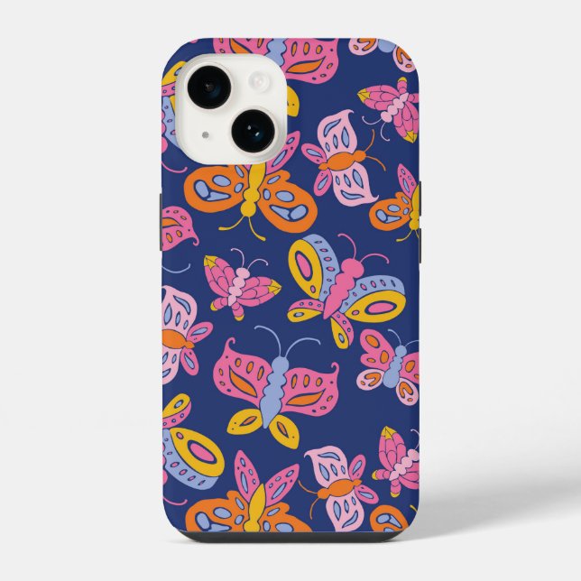 colourful butterflies iPhone case (Back)