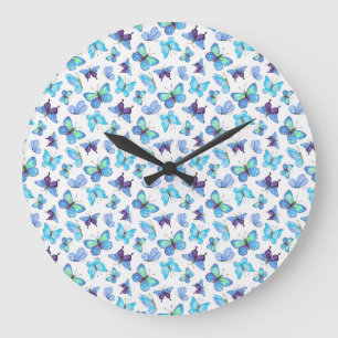 Colourful Butterflies Large Clock