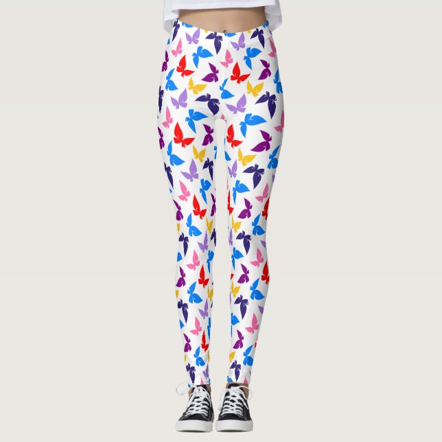 Colourful Butterflies Leggings (Front)