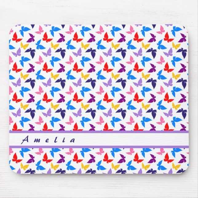 Colourful Butterflies Mouse Mat (Front)