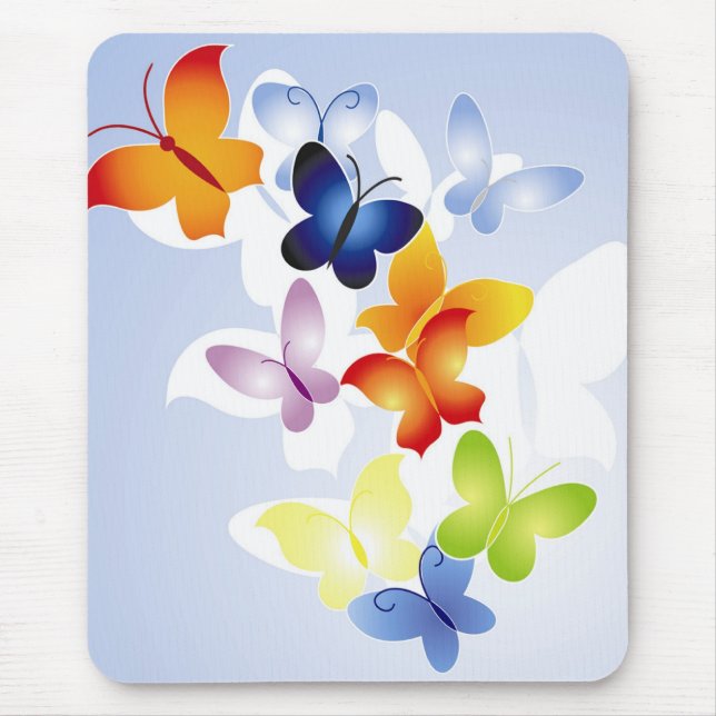 Colourful Butterflies Mouse Mat (Front)