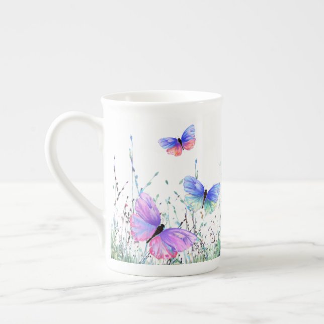 Colourful Butterflies Mug Gift Spring (Left)