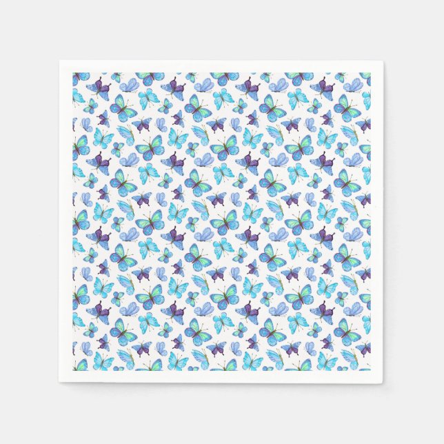 Colourful Butterflies Napkin (Front)