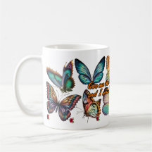 Colourful Butterflies on a White Ceramic
