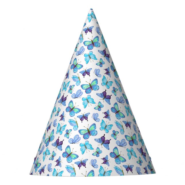 Colourful Butterflies Party Hat (Front)