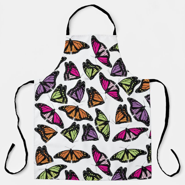 Colourful Butterflies Pattern Apron (Front)