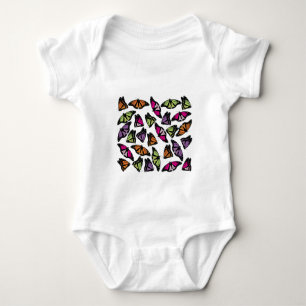 Colourful Butterflies Pattern Baby Bodysuit