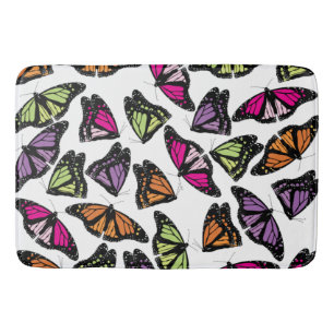 Colourful Butterflies Pattern Bath Mat