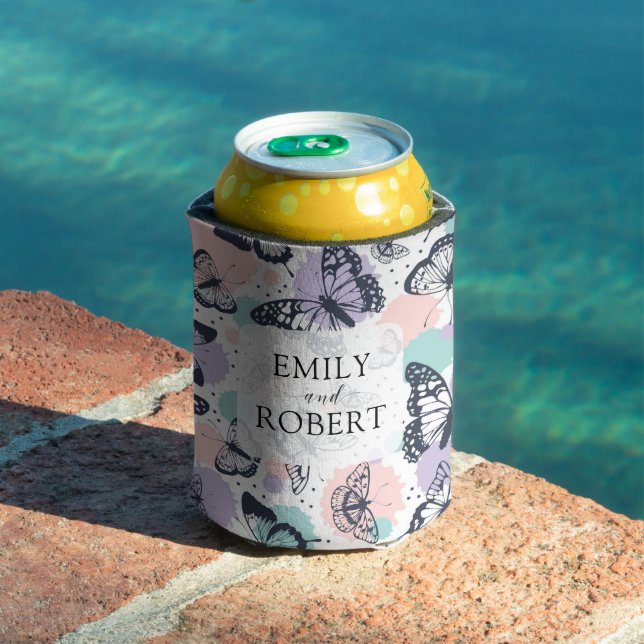 Colourful Butterflies Pattern Can Cooler (In Situ Pool)