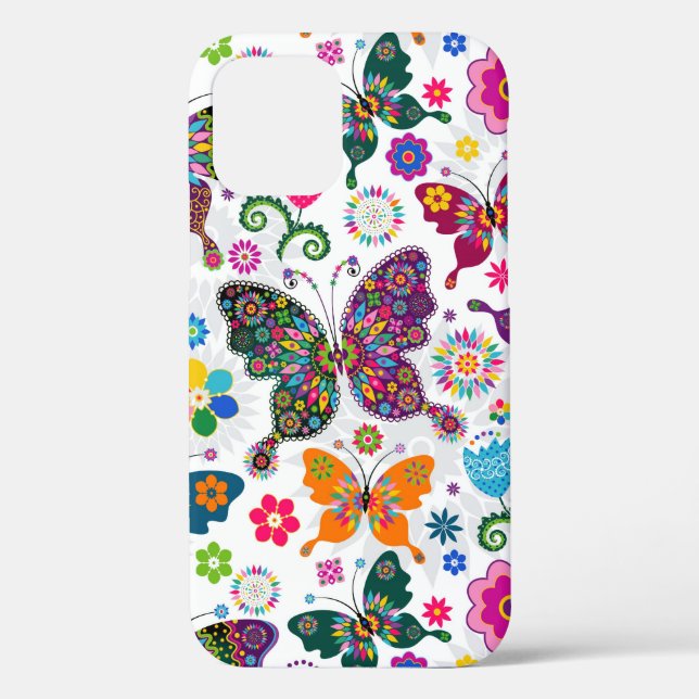 Colourful Butterflies Pattern Case-Mate iPhone Case (Back)
