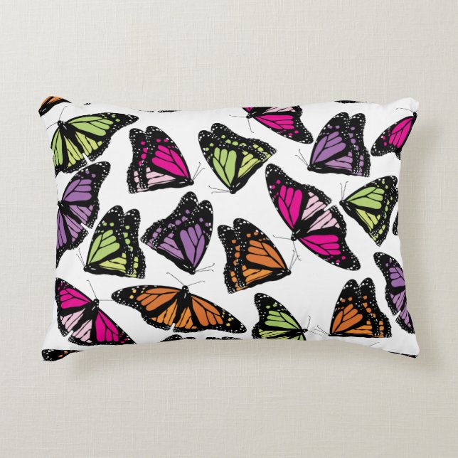 Colourful Butterflies Pattern Decorative Cushion (Front)