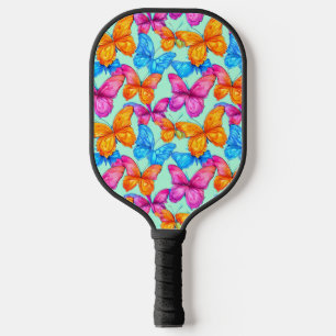 Colourful Butterflies Pattern    Pickleball Paddle
